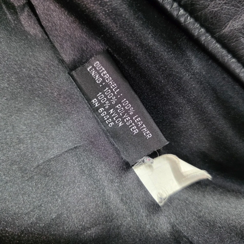 Wilsons Leather Jacket Black Car Coat Blazer Vintage Y2K Genuine Leather XL Mens